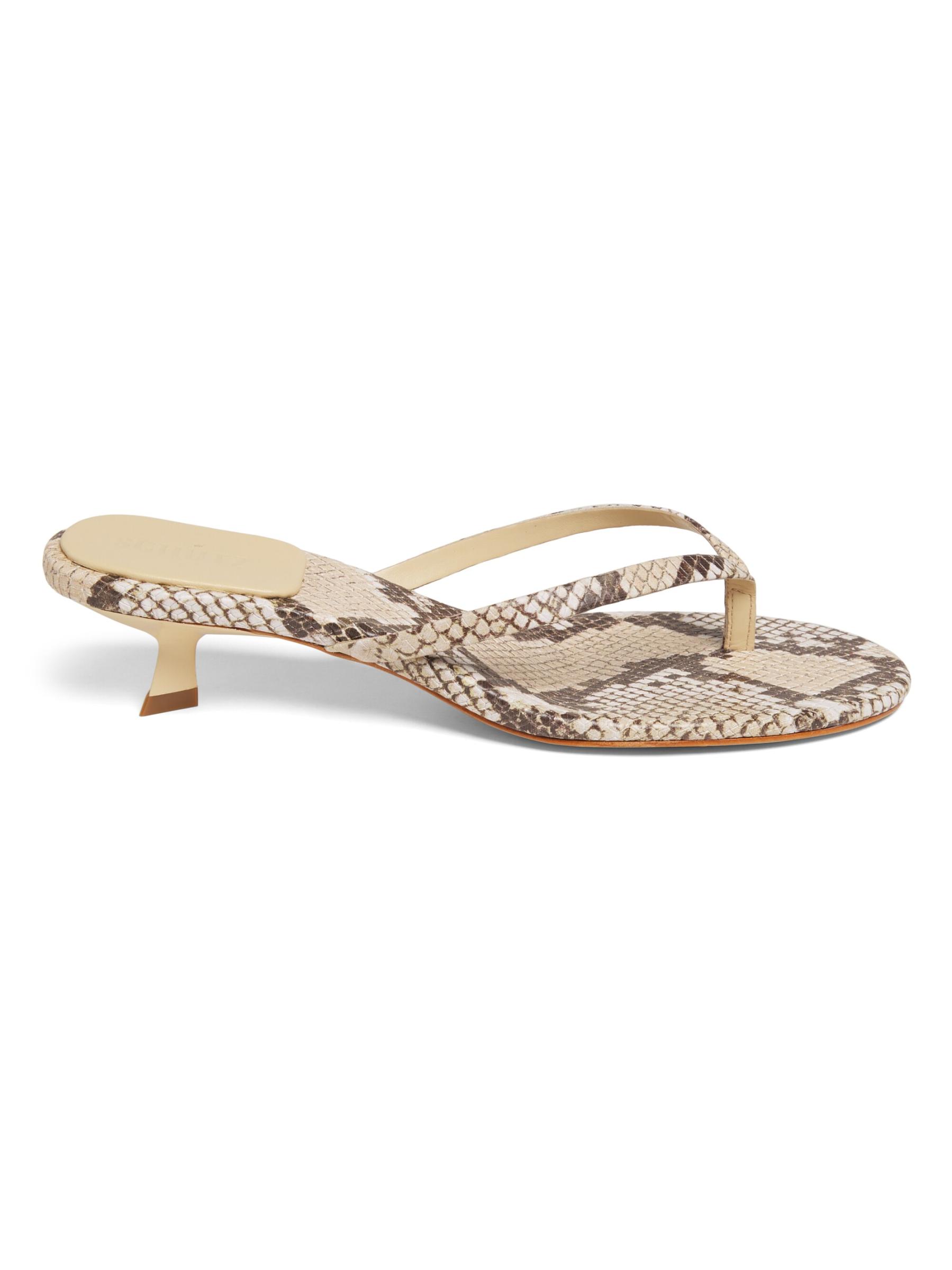 Shop Schutz - Carolyn Snake-Print Leather Sandals | Saks