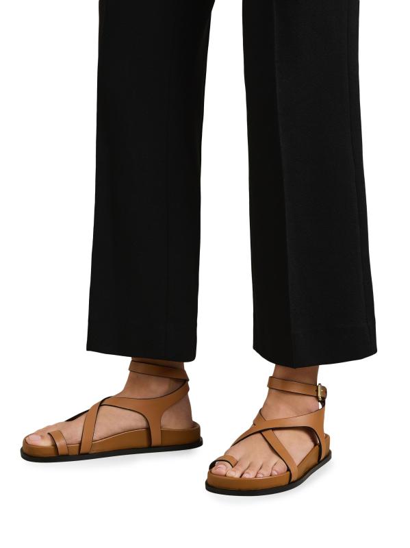 #4: صندل Jalen من الجلد النحيف - أسمر عميق