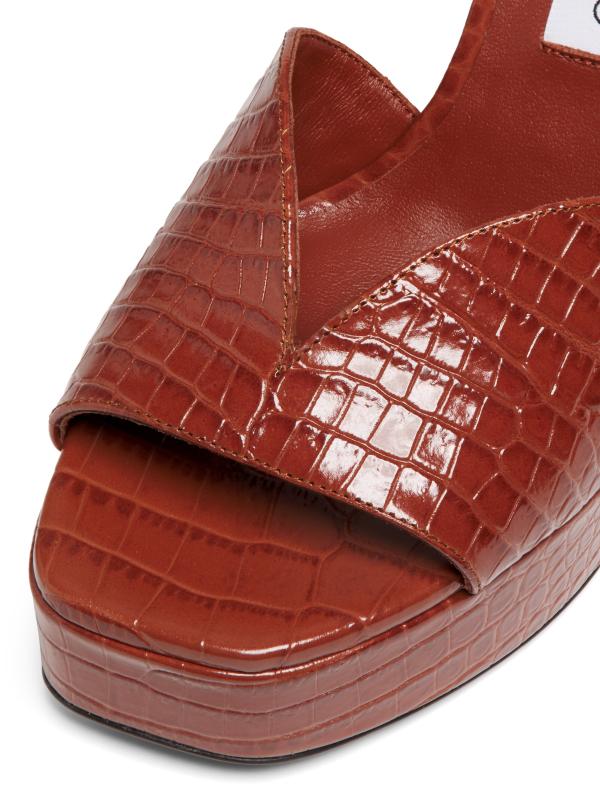 Jimmy Choo - Karli 125MM クロコ型押しレザープラットフォーム