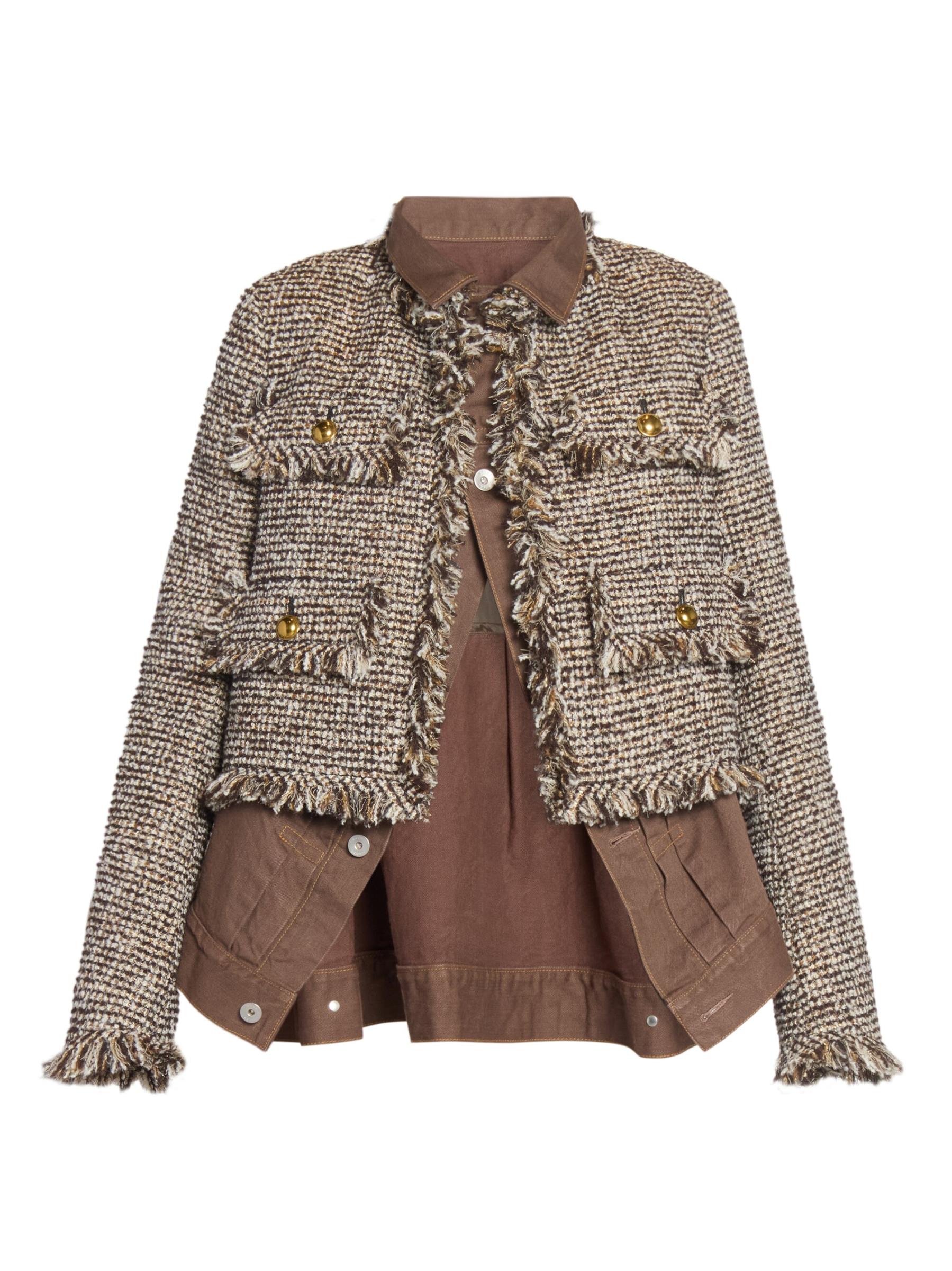 eaphi WOOL TWEED JACKET ブラウン 本日限定お値下げ】Eaphi wool tweed jacket - メルカリ
