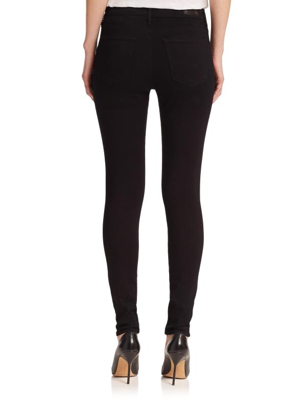 #2: بنطال جينز فرح سكيني عالي الارتفاع - سوبر بلاك