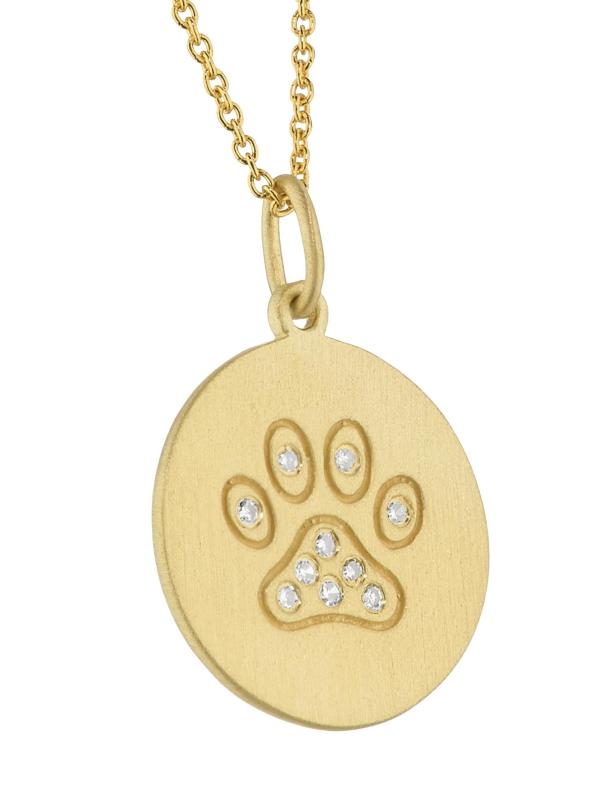 #3: قلادة على شكل مخلب من الماس عيار 18 قيراطًا من تايني تريزرز ومصنوع من الماس عيار 0.03 TCW - أصفر + ذهبي