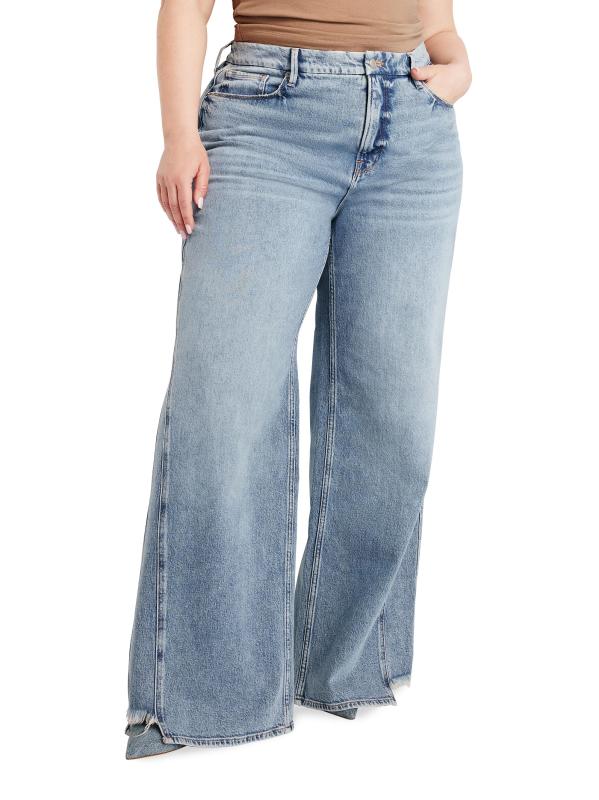 Shop Good American Good Skate Wide-Leg Jeans Saks Fifth Avenue