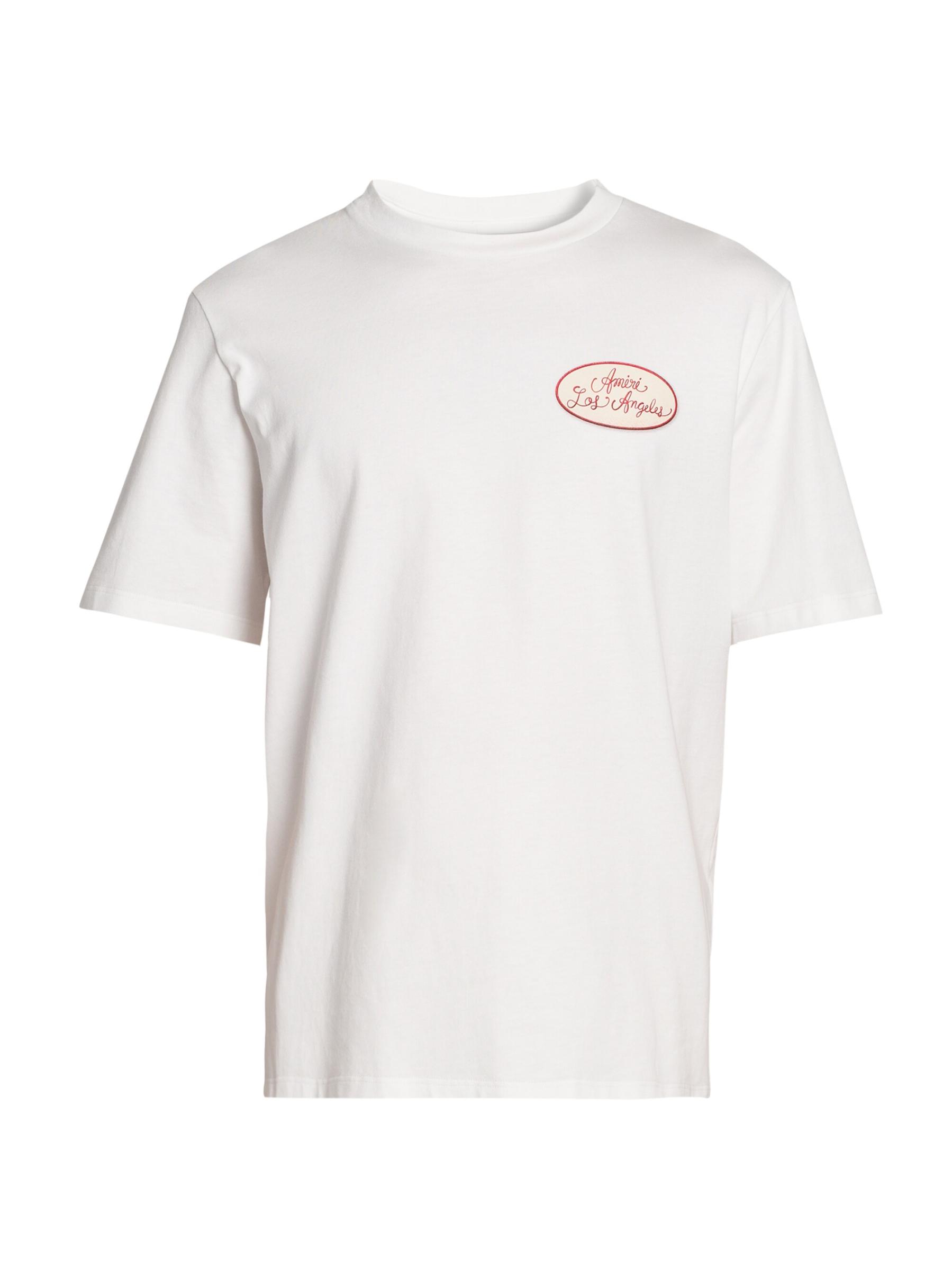 AMIRI ステーションパッチコットンクルーネック半袖Tシャツ Amiri - ステーション・パッチ・コットン・クルーネックTシャツ