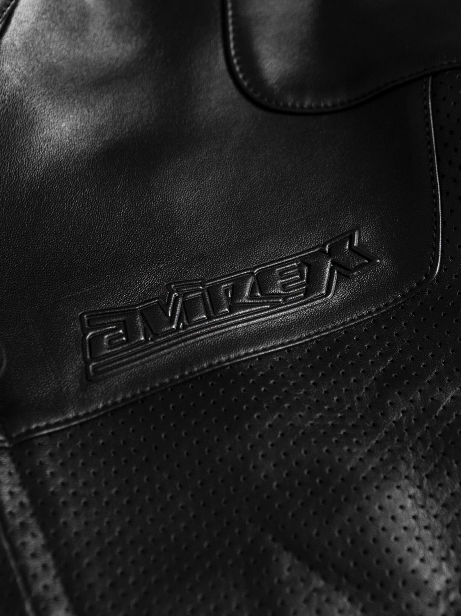 Avirex - ブラックアウト・レザー・レーシング・ジャケット を