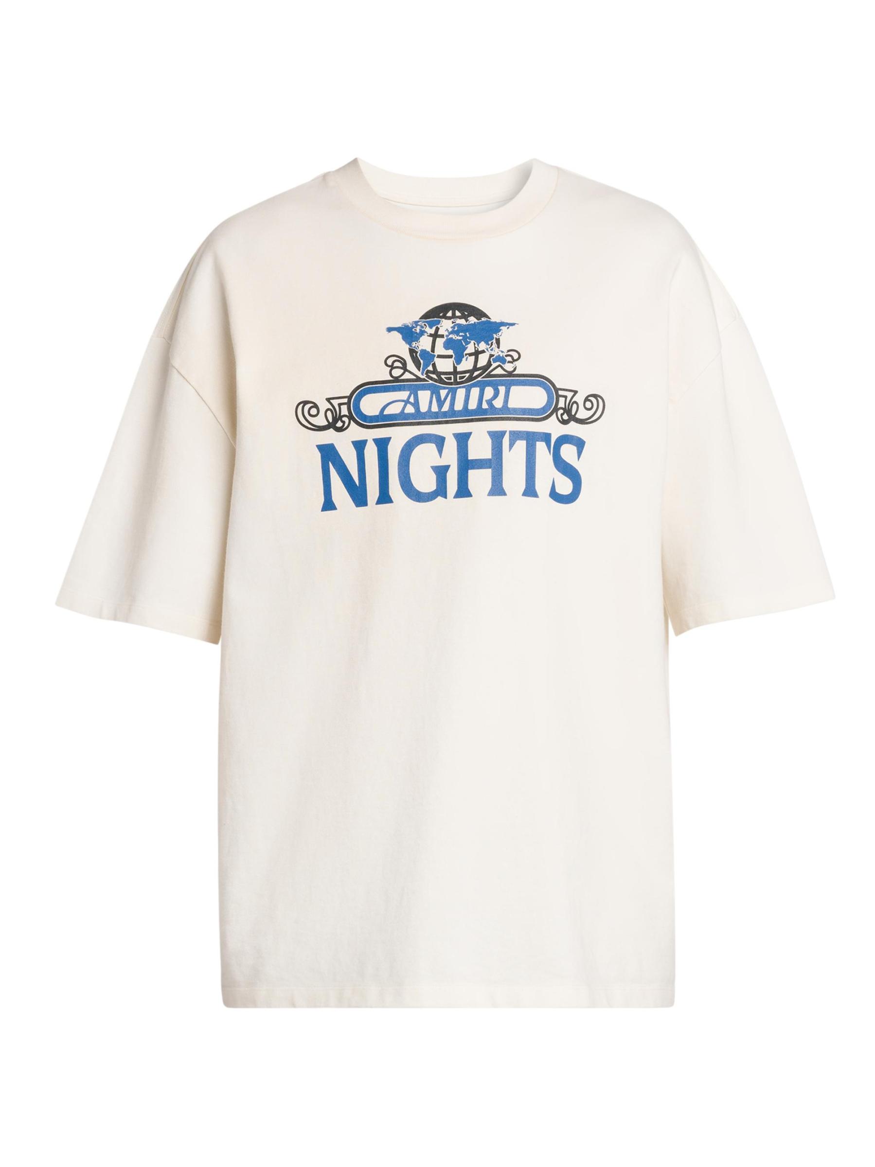 AMIRI♡ Amiri Night オーバーサイズ Tシャツ Amiri - アミリ・ナイト・コットン・オーバーサイズ・クルー