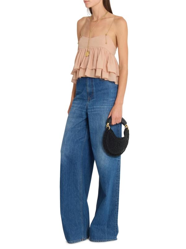 #2: حقيبة صغيرة صيفية من الكروشيه اللامع على شكل موز - أسود