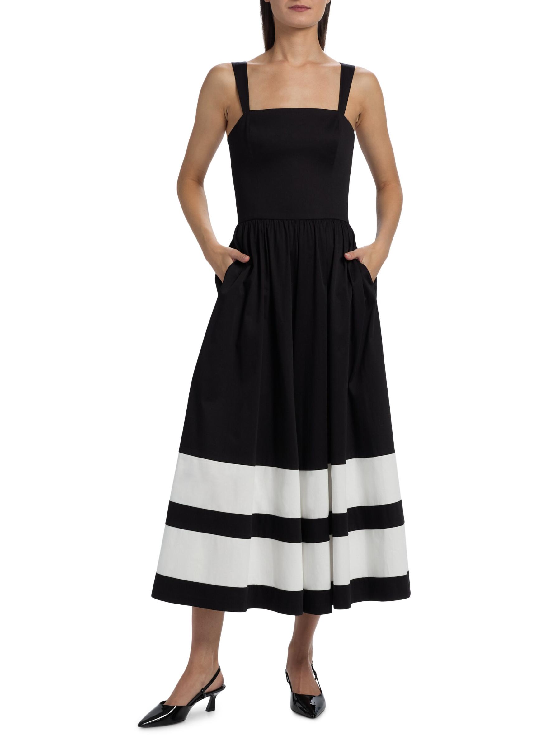 即戦力★【alice＆olivia】Belden ワイドレッグ ジャンプ スーツ Alice + Olivia - ベルデン カラーブロック ストレッチコットン