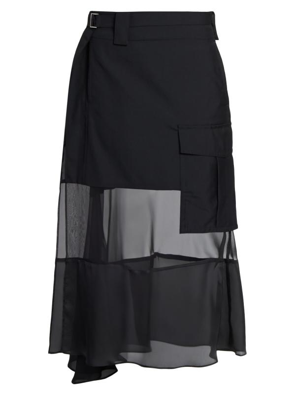 sacai 国内買付 Suiting Mix Skirt sacai] Suiting Mix Skirt – MaW SAPPORO