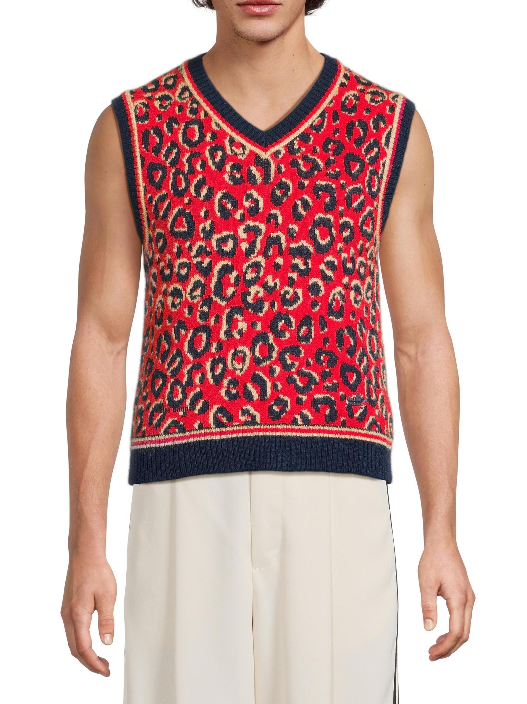 adidas - アディダス×ウェールズ・ボナー ヒョウ柄セーターベスト を