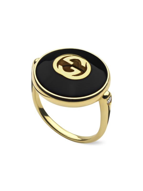 ●SALE【GUCCI】インターロッキング　G　by　Italy　リング　１８号 18号【GUCCI/グッチ】 インターロッキングG アラベスク リング