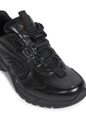 Shop Balmain - Cosmic Dust Faux Glazed Leather Sneakers