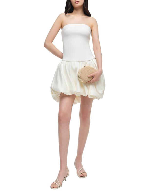 #6: فستان بولي بابل القصير - أبيض