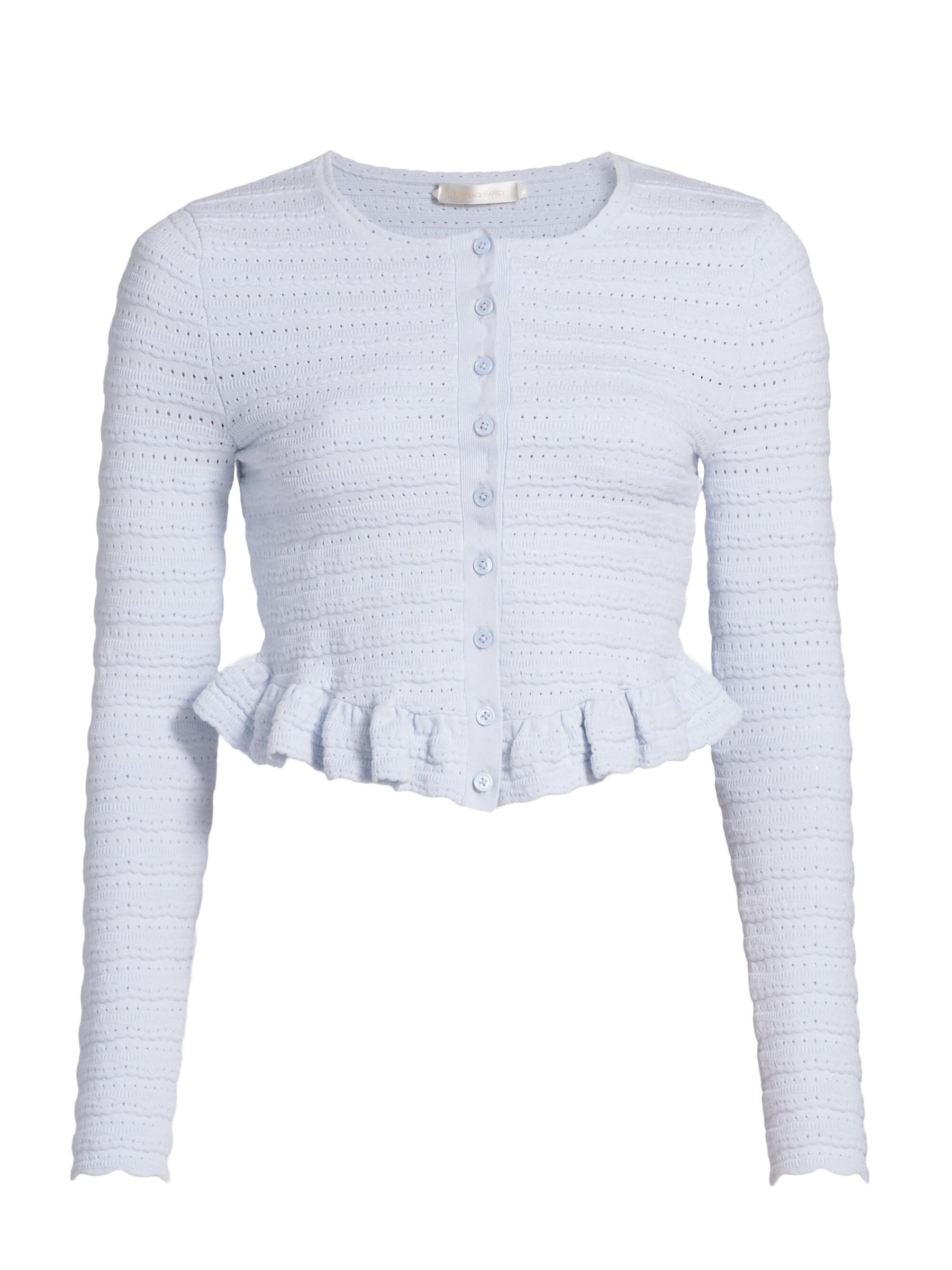 トップス ounce ruffle golgi cardigan The Paige Ruffle Cardigan – Liza Byrd