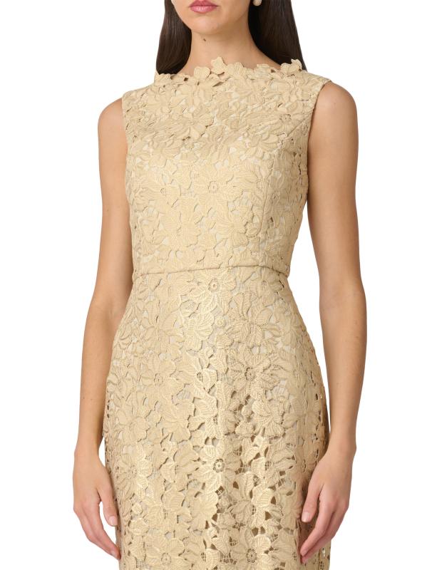 #4: فستان ريس بدون أكمام بتصميم حورية البحر - الذهب