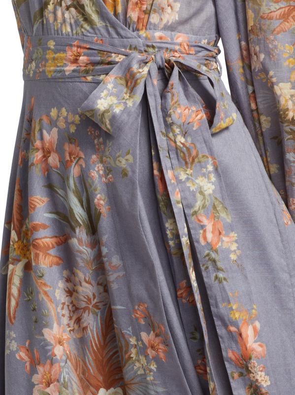 Zimmermann - タローフローラルコットンラップミディドレス を