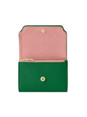 カラバリ Small Trifold Wallet In Grained Calfskin レザー財布 TRI-FOLD WALLET IN GRAINED CALFSKIN - BLACK | CELINE