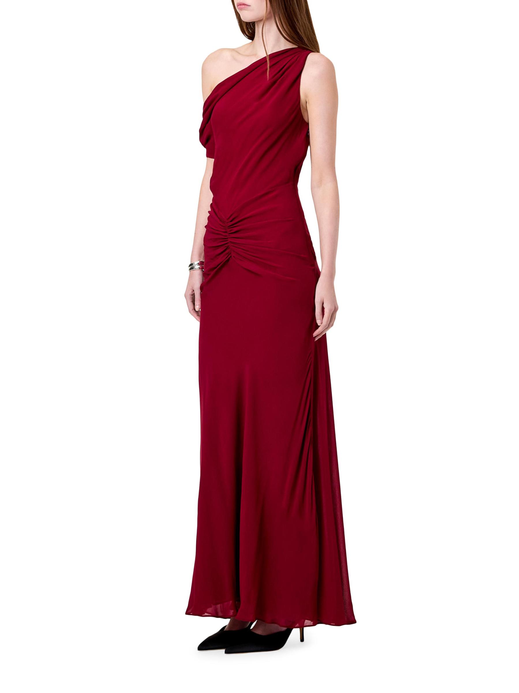 Elza Asymmetric Off-The-Shoulder Panelled Maxi Dress