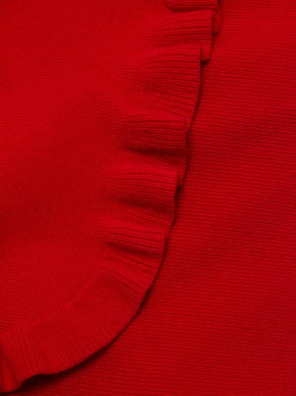 #6: كارديغان كاموميلا مكشكش من الصوف والكشمير - أحمر