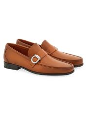 FERRAGAMO フェラガモ　オレンジレザー ローファー 7.5未使用 FERRAGAMO フェラガモ オレンジレザー ローファー 7.5未使用