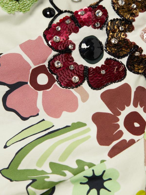 #6: فستان تونك من القطن مزيّن بالتطريز - أفوريو متعدد الألوان