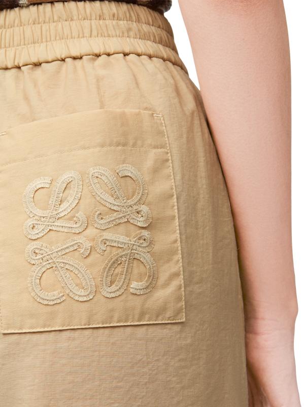 LOEWE★Paula's Ibiza アップリケ ボイル ワイドレッグパンツ LOEWE + Paula's Ibiza paneled mid-rise barrel-leg jeans