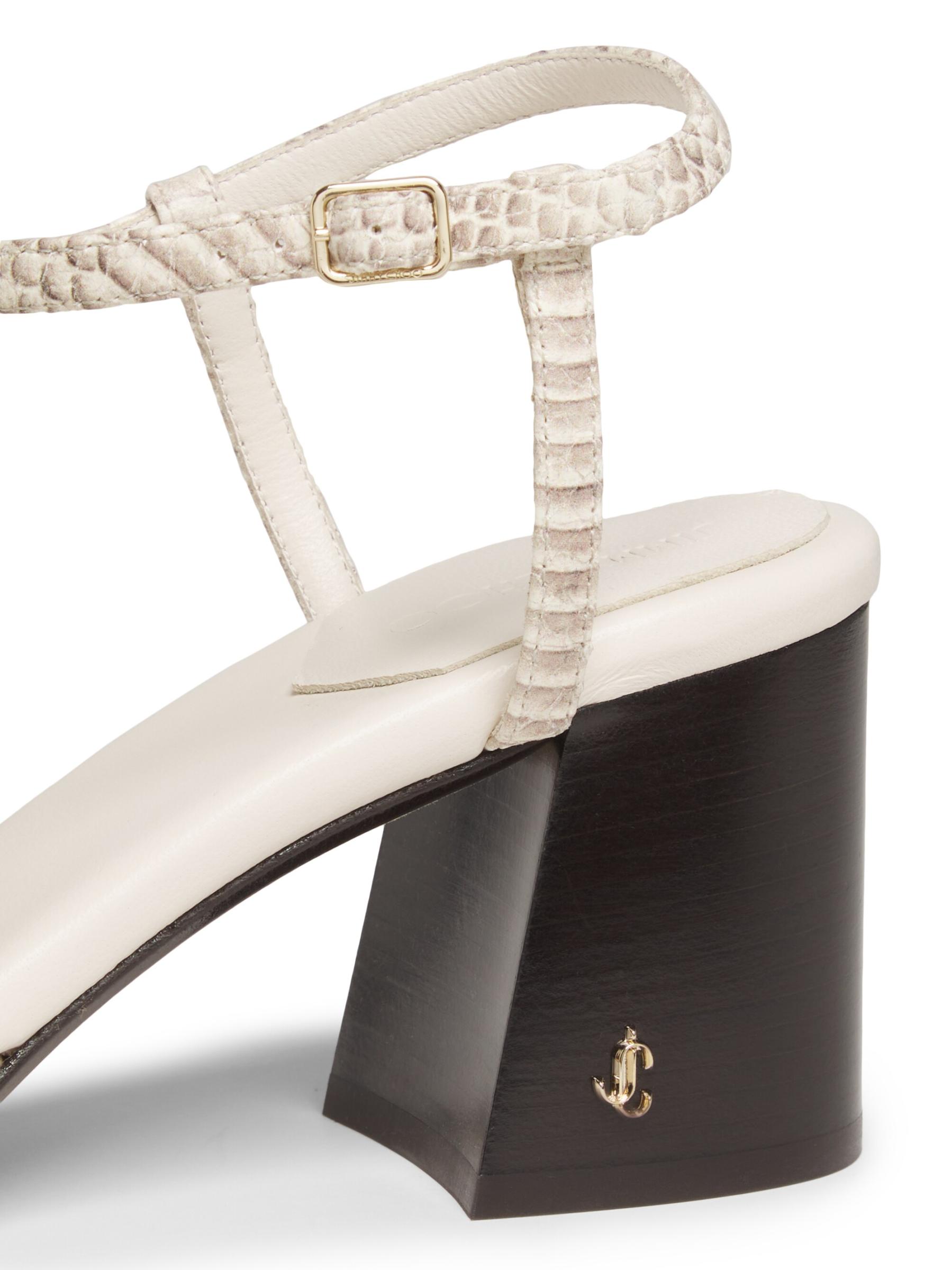 Jimmy Choo - 季節限定ヴァラ65MMプリントレザーサンダル を