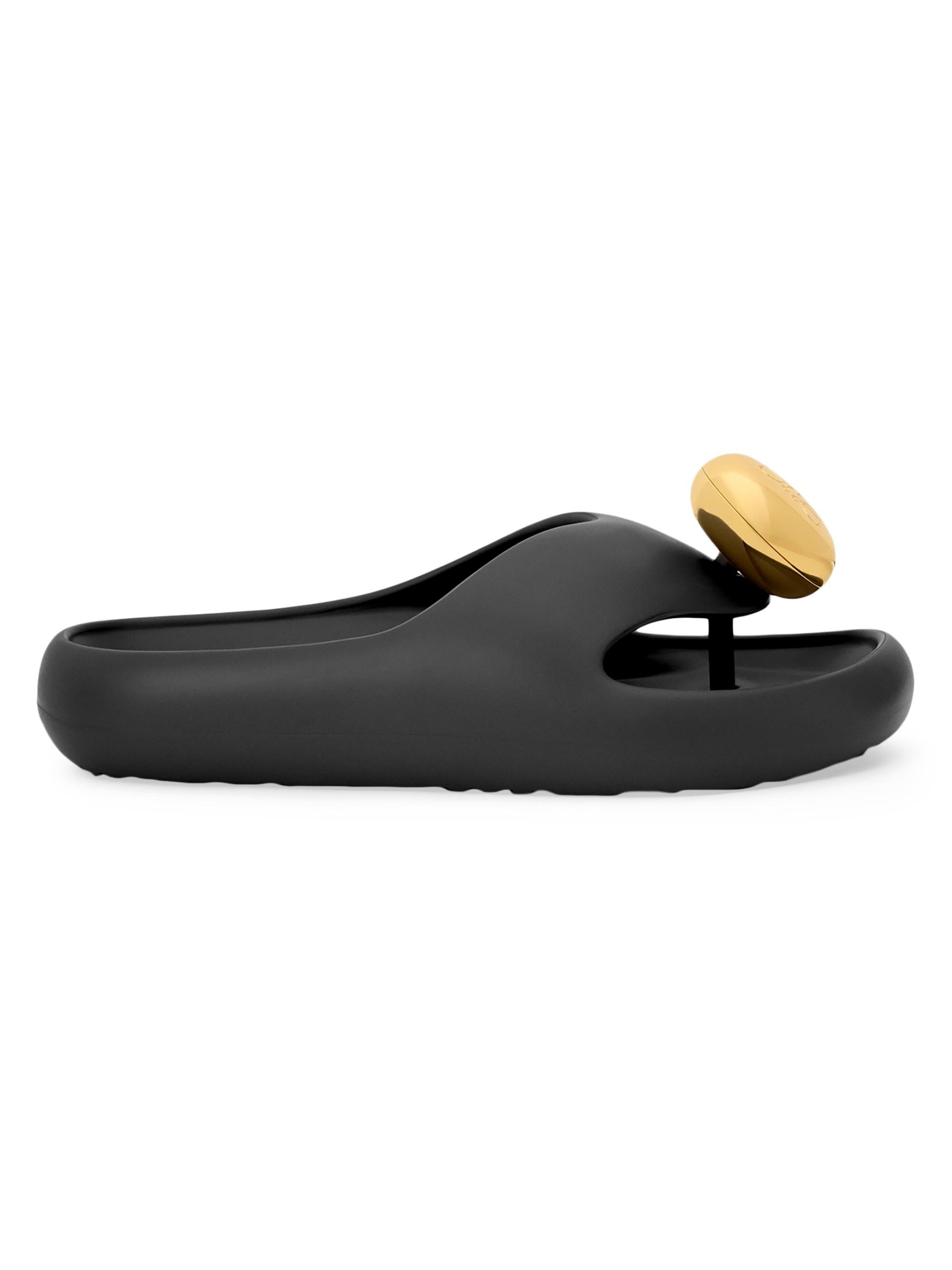 送料込/関税込■LOEWE■Paula's Ibiza Foam Pebble PVCスライド Paula's Ibiza Foam Pebble PVC slides in black - Loewe