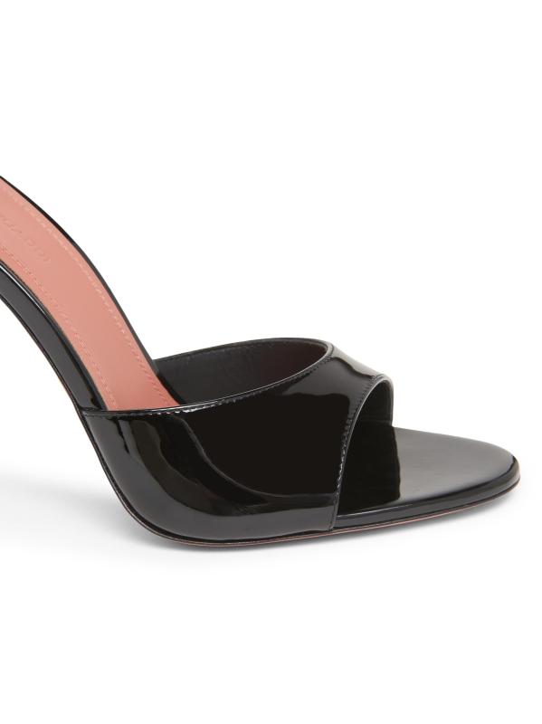 #4: بغال Elodie المصنوعة من الجلد اللامع - أسود لامع