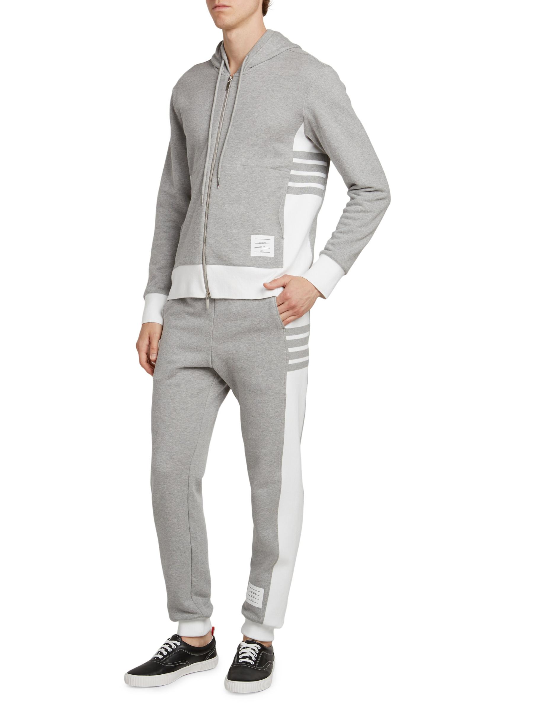 THOM BROWNE正規関税込みストライプループジャージーフーディ Thom Browne - エンジニアード4バー・クラシック・ループバック