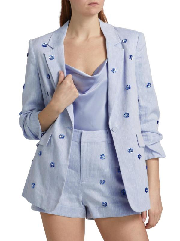 Shop Cinq à Sept - Pearl Ditsy Kylie Linen-Cotton Single