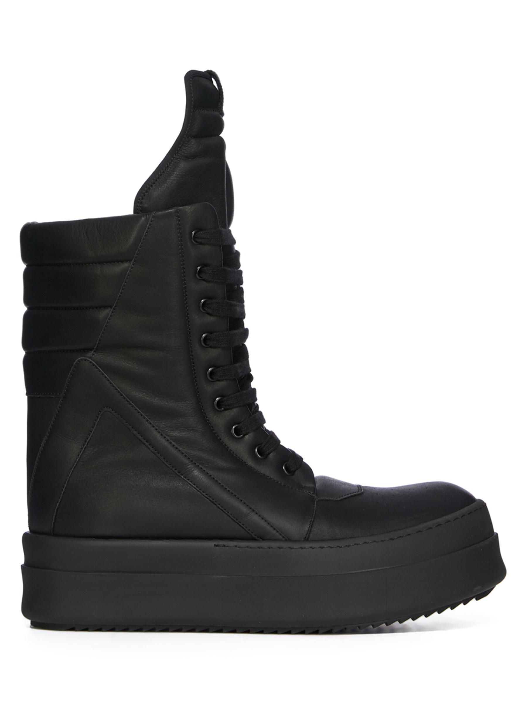 ◆Rick Owens◆メガジオバスケットレザーハイトップスニーカー Rick Owens - Mega Geobasket レザー・ハイトップ・スニーカー