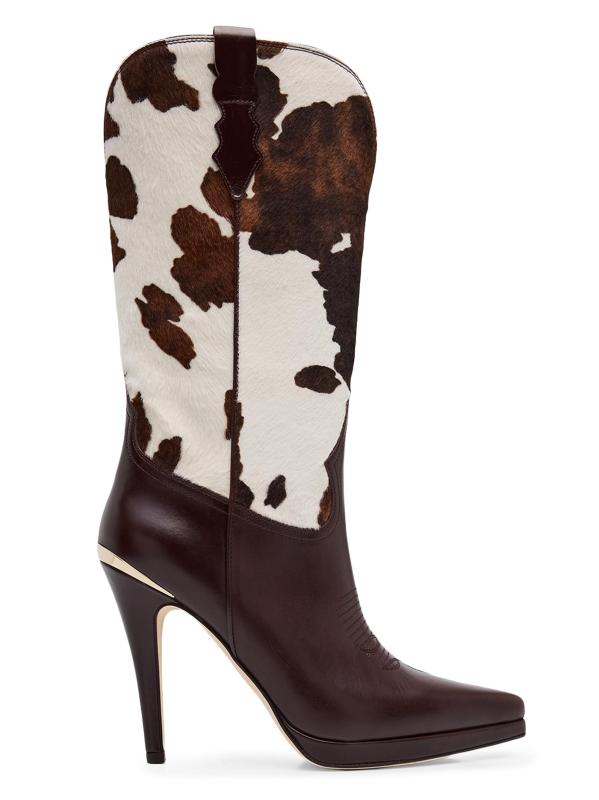 أحذية رعاة البقر من جلد العجل من Izzie 110 ملم