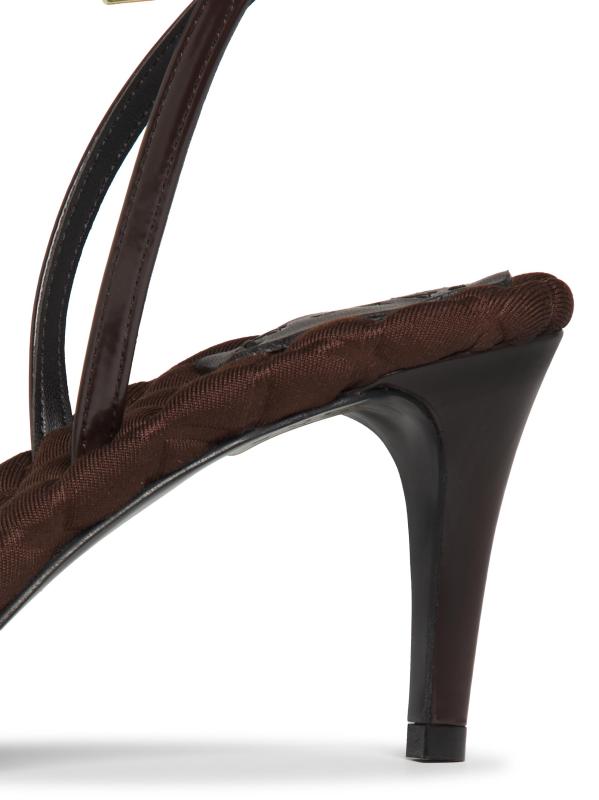 #5: صندل لورا 75 ملم من الجلد الصناعي - براون