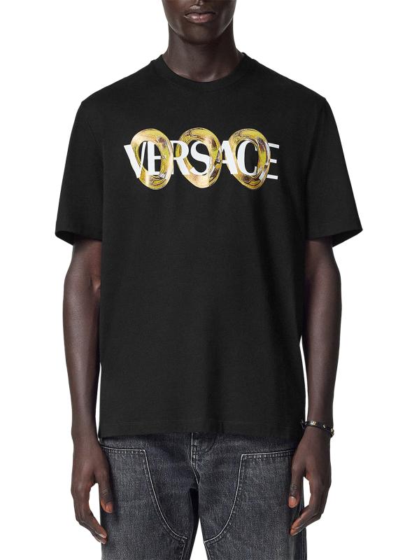 Shop Versace - Maxi Chain Logo Print T-Shirt | Saks Fifth