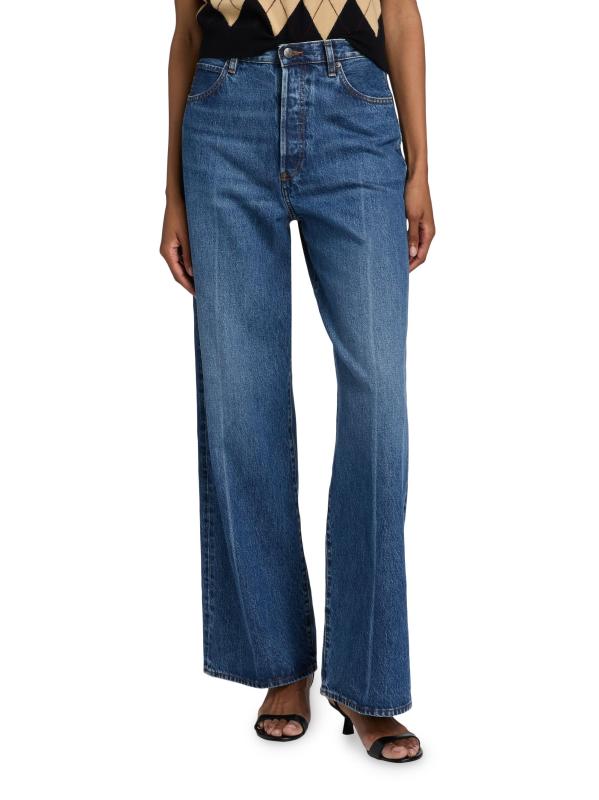 Shop FRAME The Collegiate Wide-Leg Jeans Saks Fifth Avenue