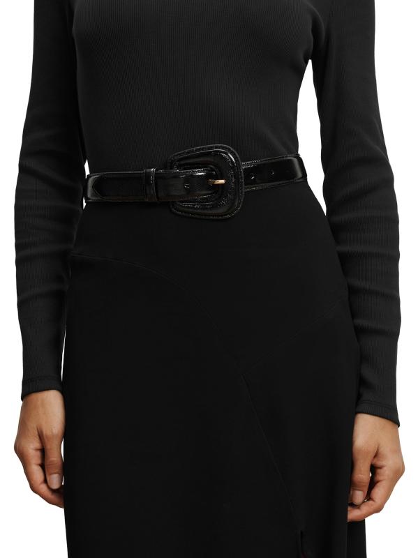 #2: حزام إلسي كرينكل الجلدي - أسود