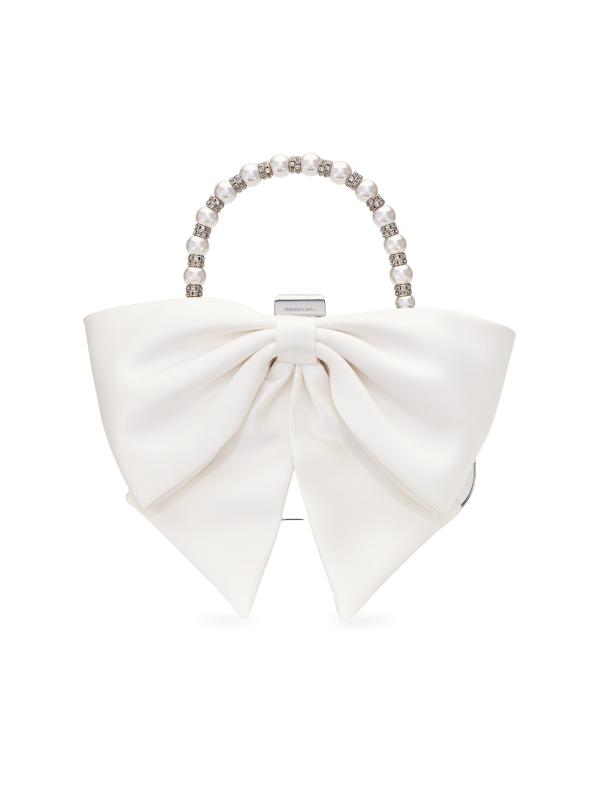 #1: حقيبة بمقبض علوي مزيّنة بشمبانيا - أوف وايت