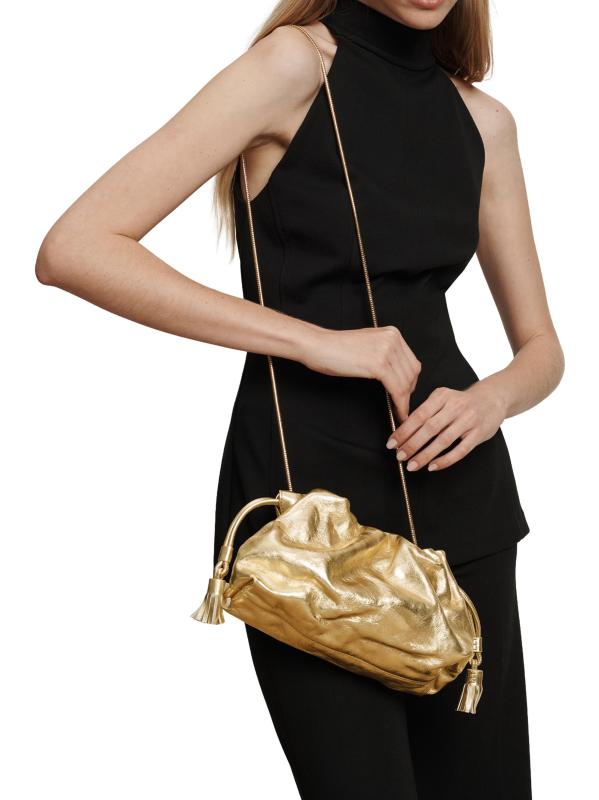 #3: حقيبة صغيرة من الجلد المعدني - الذهب