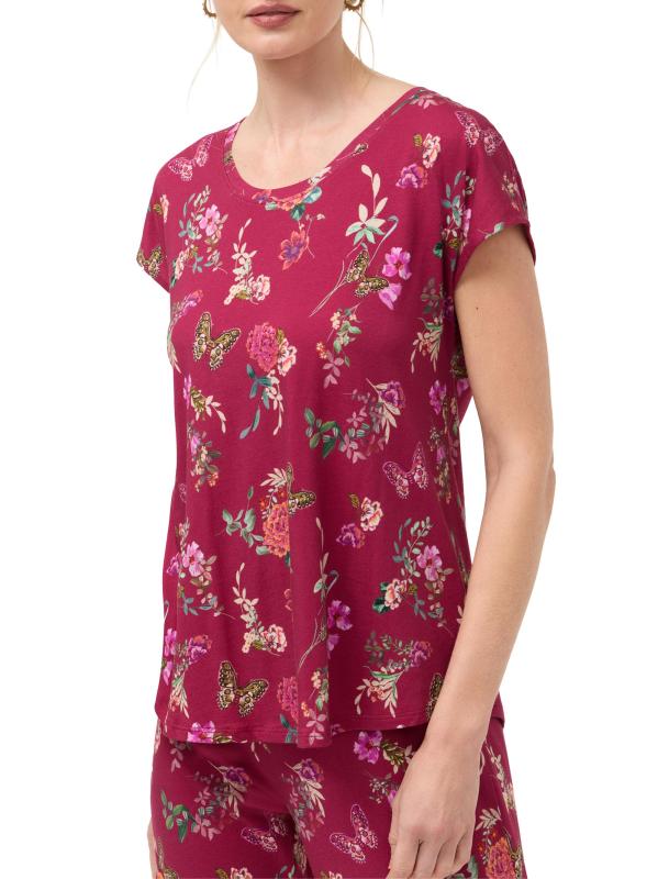 #3: بيجامة قصيرة من مزيج القطن بنقشة الزهور من بوبي - كاري