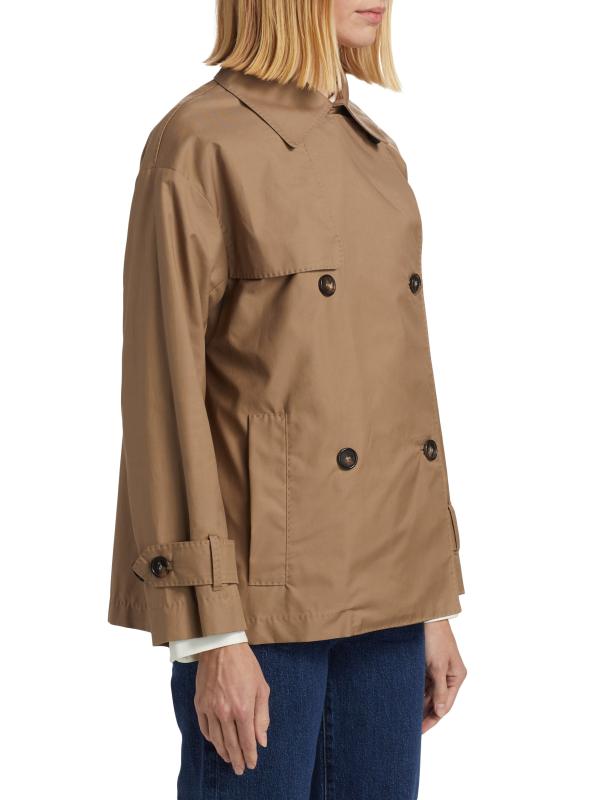 Shop Max Mara - Zeno Double-Breasted Rain Coat | Saks Fifth