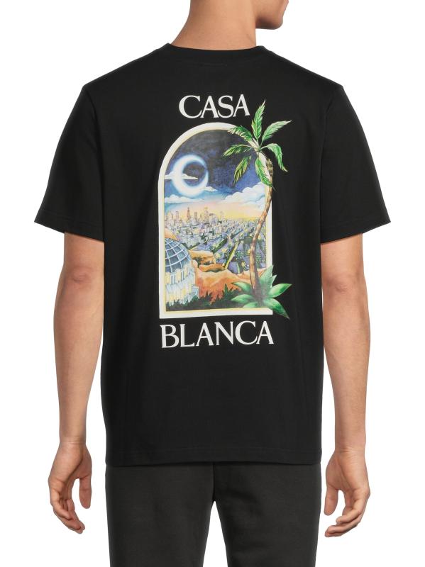 Casablanca - LAナイト・プリント・クルーネックTシャツ を