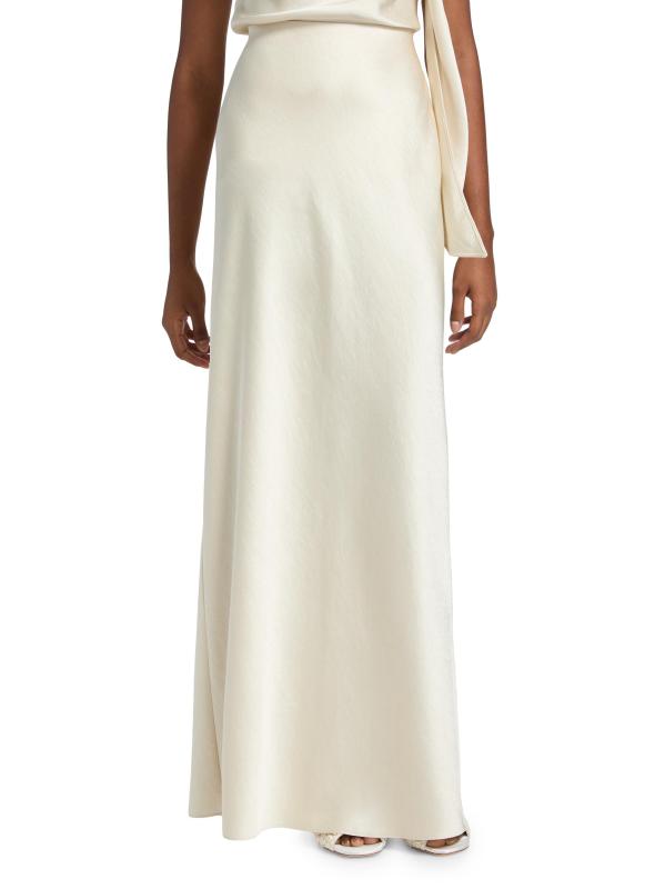 #2: تنورة ماكسي من الساتان Bias Column - بونا