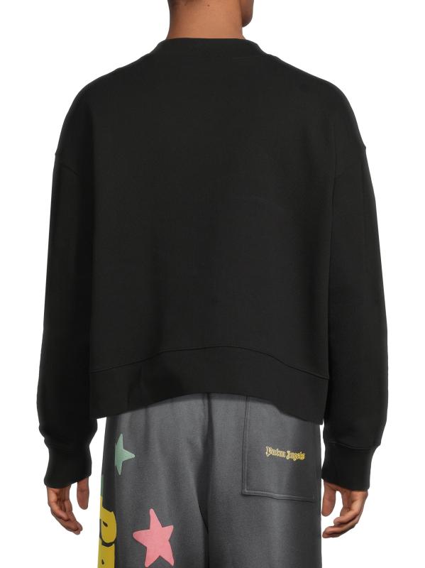 【Palm Angels】バックカーブロゴクルーネックスウェットシャツ 関税込【PALM ANGELS】カーブロゴクルーネックスウェットシャツ