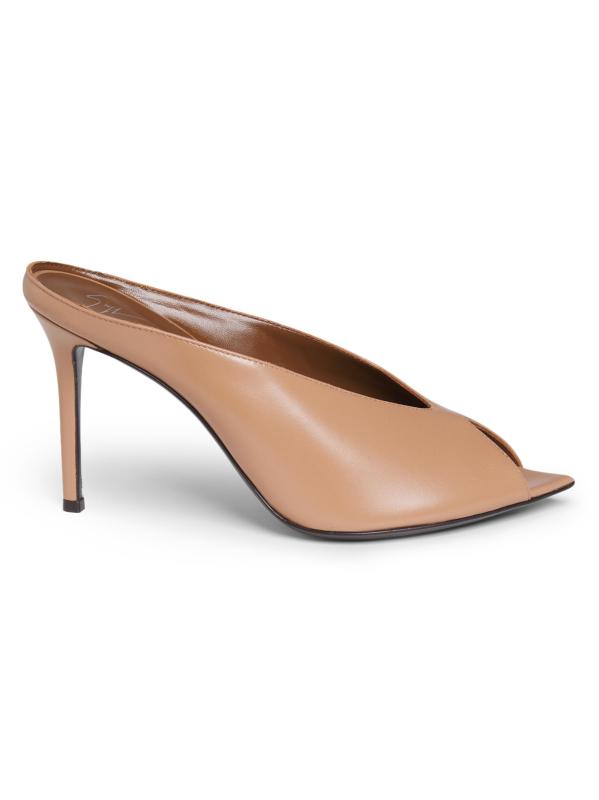 بغال جلدية مفتوحة الأصابع مقاس 90 مم