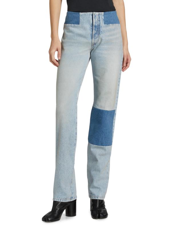 MM6 メゾンマルジェラ デニム パッチワーク柄 MM6 Maison Margiela - パッチワークデニムパンツ をオンライン