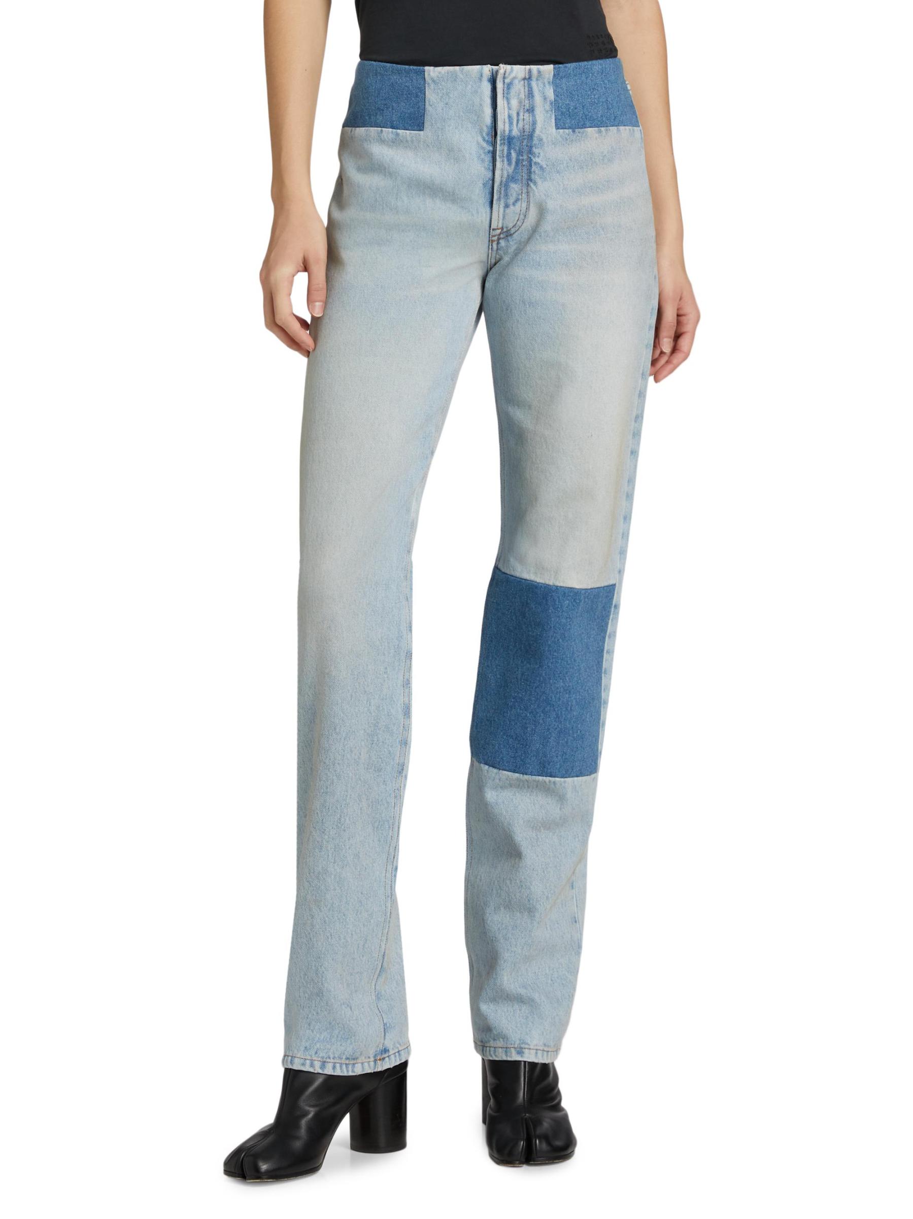 MM6 メゾンマルジェラ デニム パッチワーク柄 MM6 Maison Margiela - パッチワークデニムパンツ をオンライン