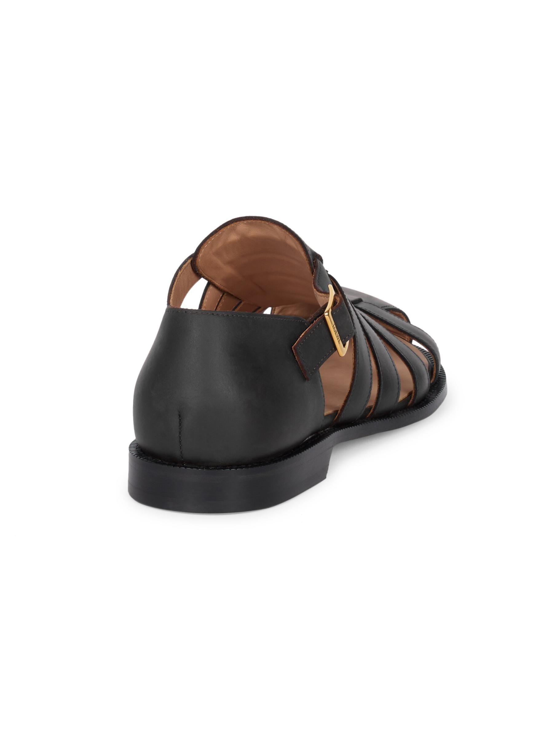 Loewe - カンポ・レザー・ケージ・サンダル をオンライン購入