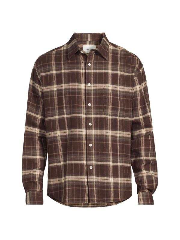 قميص ديون من القطن المنقوش