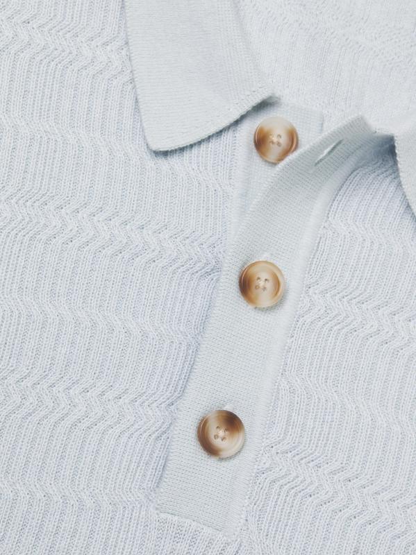 #5: قميص بولو محبوك بنقش مميز من ناثان - سكاي واي